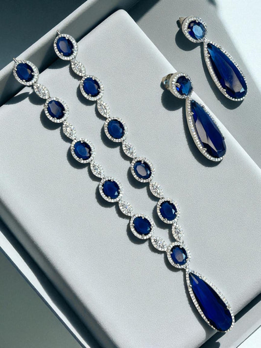 Monalisa Stone Pendant Set Adorned with Sparkling American Diamonds