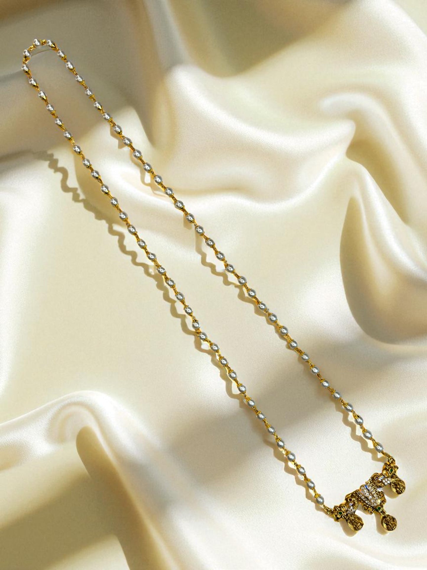 Delicate Pearl beaded Traditional pendant