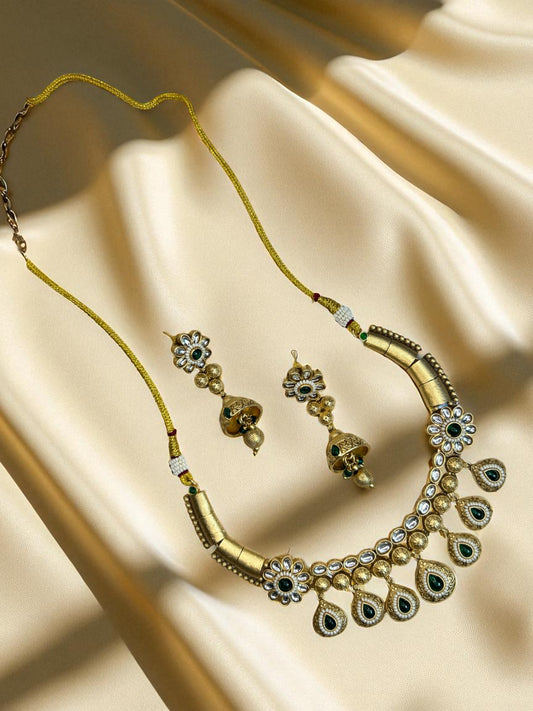 Gold-Finished Brass Jewellery Set by Anouk