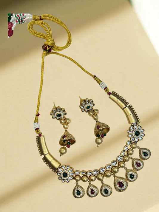 Gold-Finished Brass Jewellery Set by Anouk