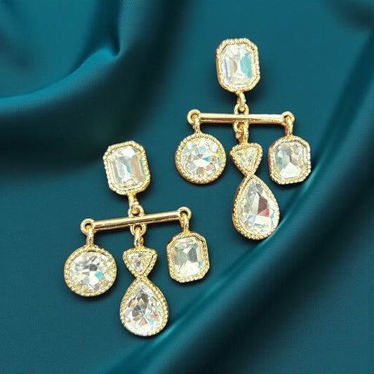 Contemporary Stud Earrings in a Gold Finish by JOKER & WITCH