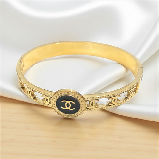 Brand Inspired Anti Tarnish Polished Stainless Steel Bracelet